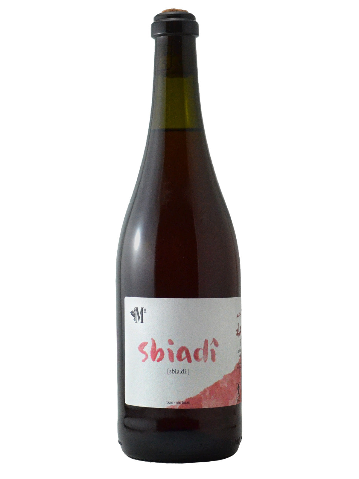A bottle of Fattoria Moretto Sbiadi Lambrusco Rosato wine with a label that includes the brand name and the word 'SBIADI' in red.