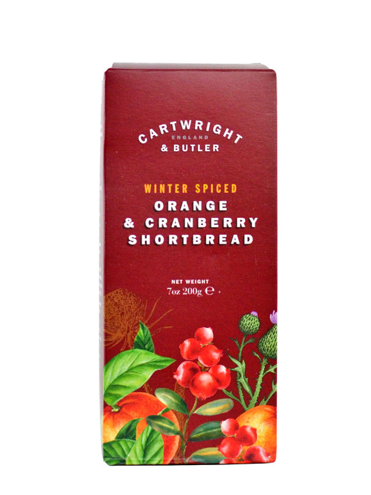 Cartwright & Butler Winter Spiced Orange & Cranberry Shortbread 200g